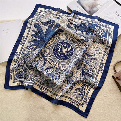 Lenço Toque de Seda Ravena 70x70cm - Estilo 59