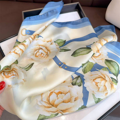 Lenço Toque de Seda Ravena 70x70cm - Estilo 52