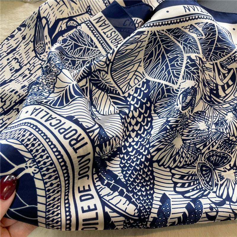 Lenço Toque de Seda Ravena 70x70cm - Estilo 59