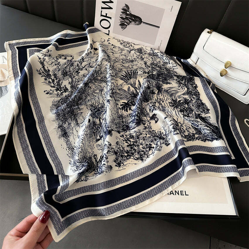 Lenço Toque de Seda Ravena 70x70cm - Estilo 32