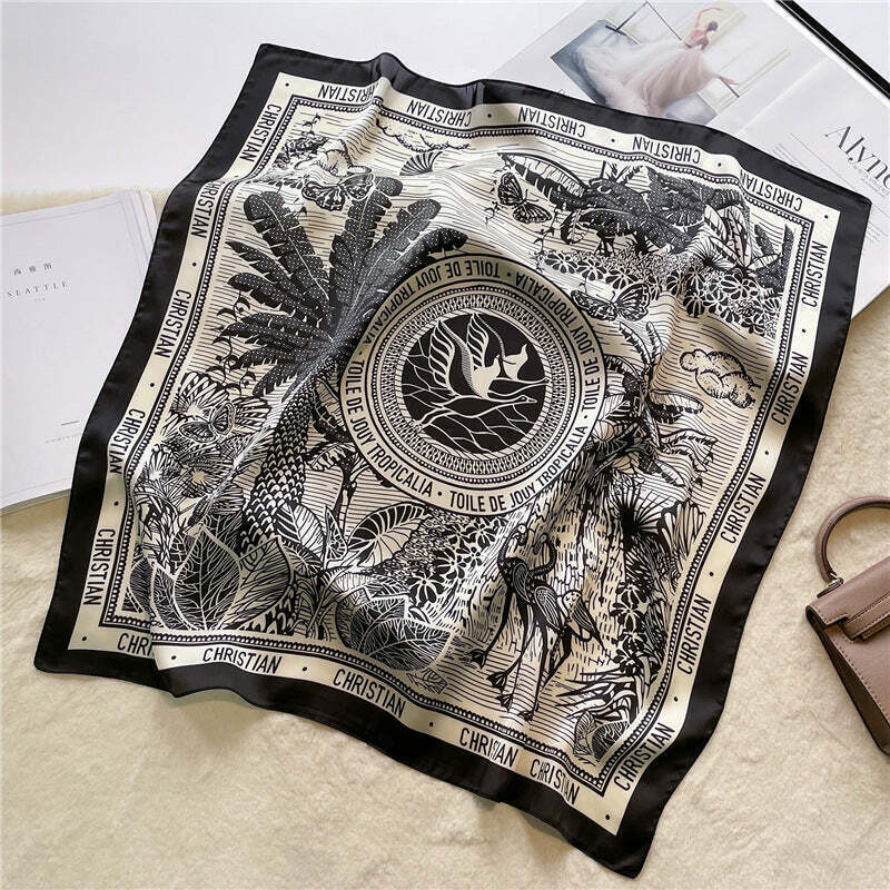 Lenço Toque de Seda Ravena 70x70cm - Estilo 25