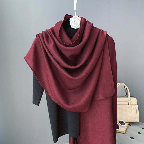 Echarpe de Algodão Lisa 180x90cm - Vinho