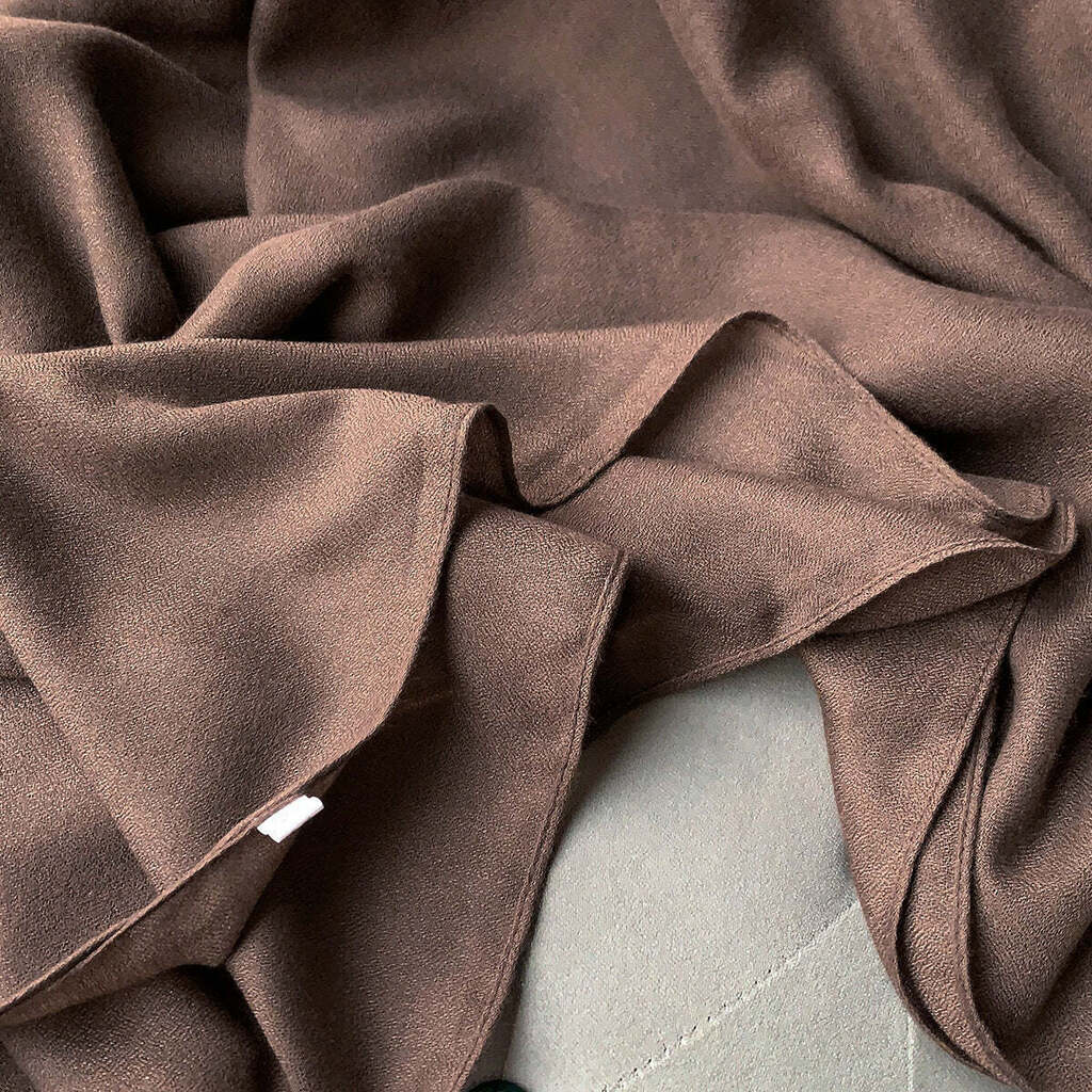 Echarpe de Algodão Lisa 180x90cm - Marrom