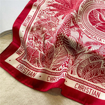 Lenço Toque de Seda Ravena 70x70cm - Estilo 48