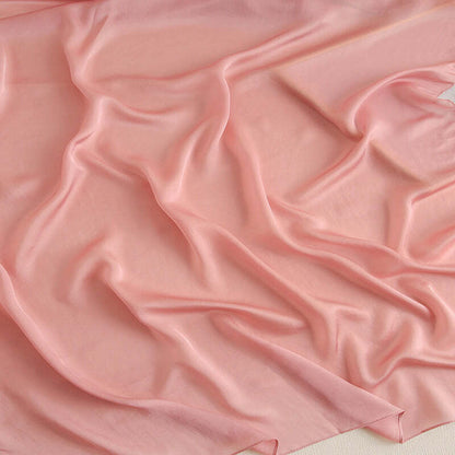 Echarpe Toque de Seda Lisa 180x90cm - Rosa Chá