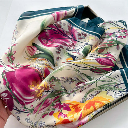 Lenço Toque de Seda Catânia 70x70cm - Estilo 56