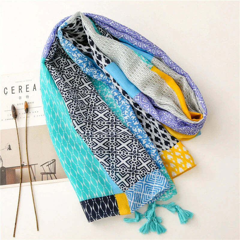 Venice Cotton Scarf - Style 7