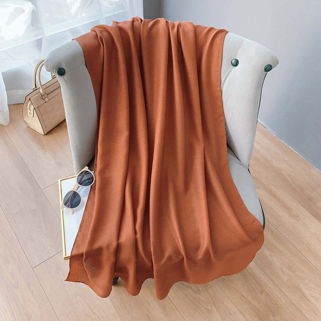 Echarpe de Algodão Lisa 180x90cm - Terracota