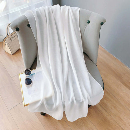 Echarpe de Algodão Lisa 180x90cm - Branca