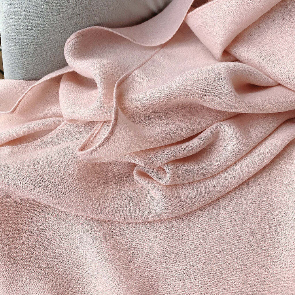 Echarpe de Algodão Lisa 180x90cm - Rosa Bebê