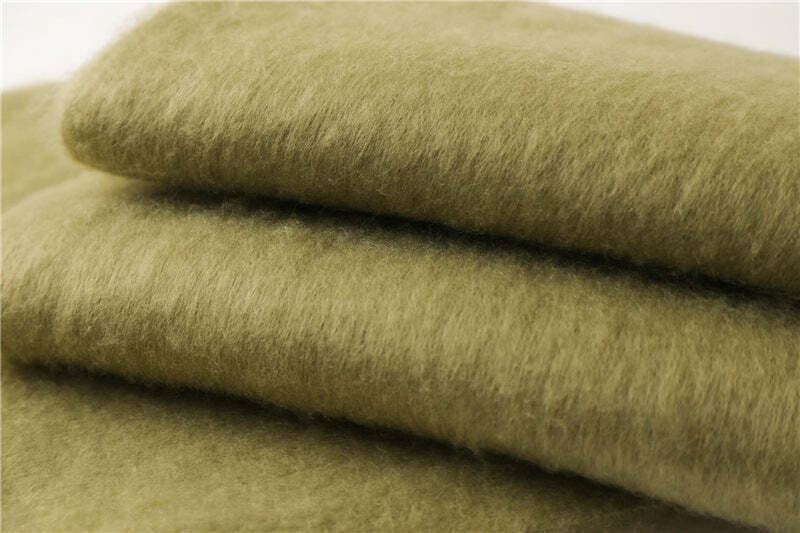 Cachecol Lã de Caxemira Liso - Verde-Oliva