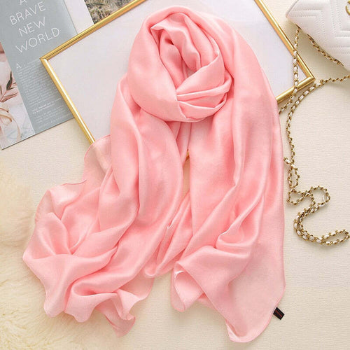 Echarpe Toque de Seda Lisa 180x90cm - Rosa Tutti Frutti