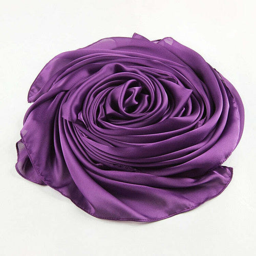 Echarpe Toque de Seda Lisa 180x90cm - Violeta