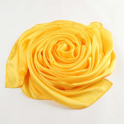 Echarpe Toque de Seda Lisa 180x90cm - Amarela