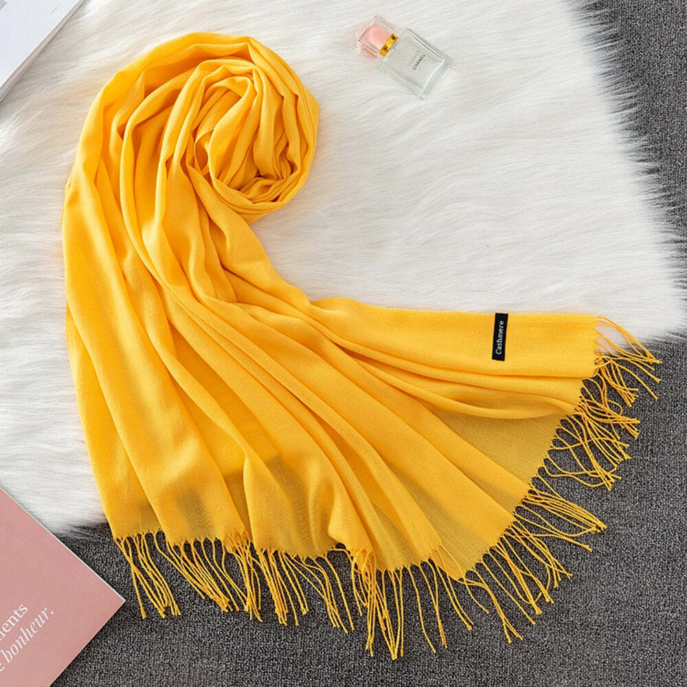 Pashmina Lisa 175x70cm - Amarelo Mel