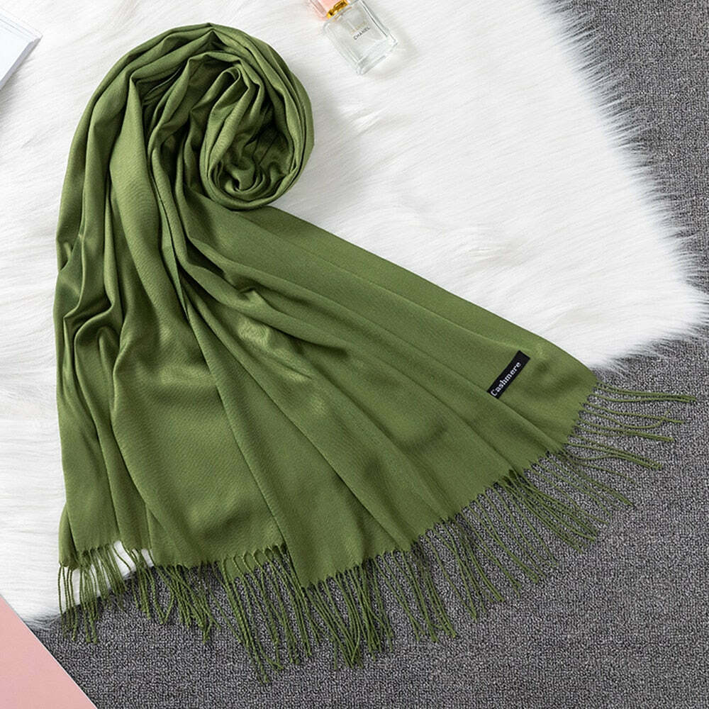 Pashmina Lisa 175x70cm - Verde-Oliva