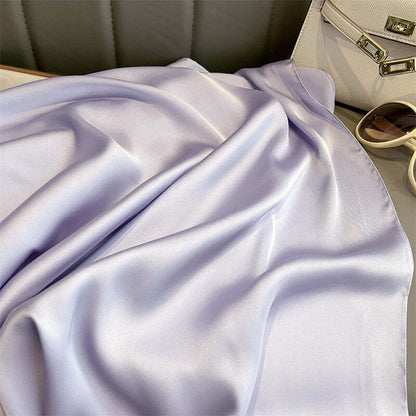 Echarpe Toque de Seda Lisa 180x90cm - Lilás Claro