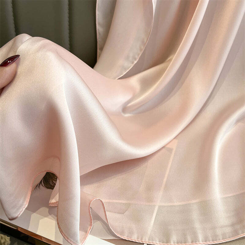 Echarpe Toque de Seda Lisa 180x90cm - Rosa Bebê