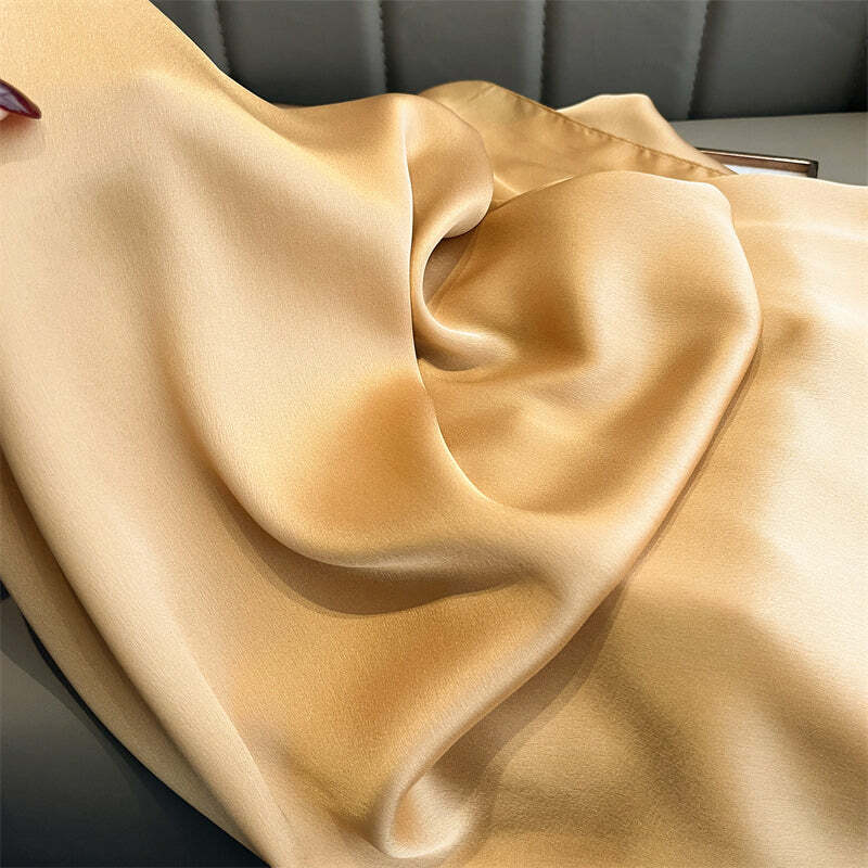 Echarpe Toque de Seda Lisa 180x90cm - Amarelo Mel