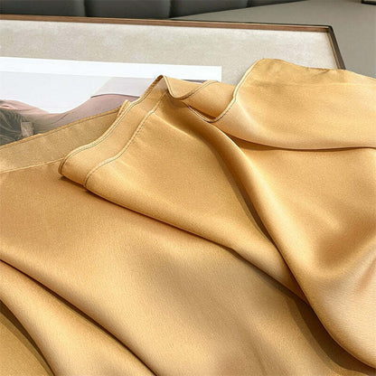 Echarpe Toque de Seda Lisa 180x90cm - Amarelo Mel