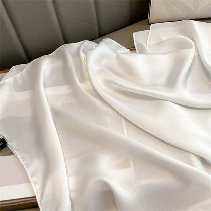 Echarpe Toque de Seda Lisa 180x90cm - Branca