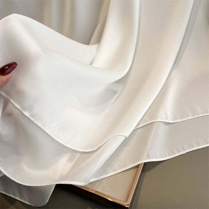 Echarpe Toque de Seda Lisa 180x90cm - Branca