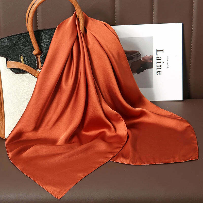 Lenço Toque de Seda Cores Lisas 70x70cm - Cor 12