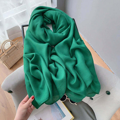 Echarpe de Algodão Lisa 180x90cm - Esmeralda