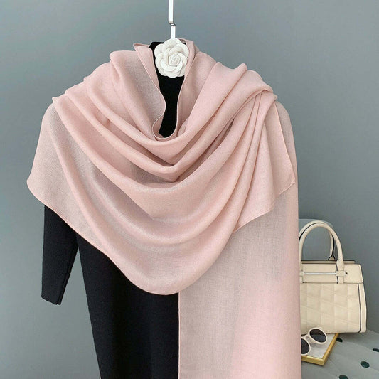 Echarpe de Algodão Lisa 180x90cm - Rosa Bebê